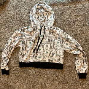 Money hoodie crop top